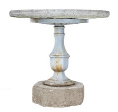 Rare 19th century Swedish stone and iron garden table