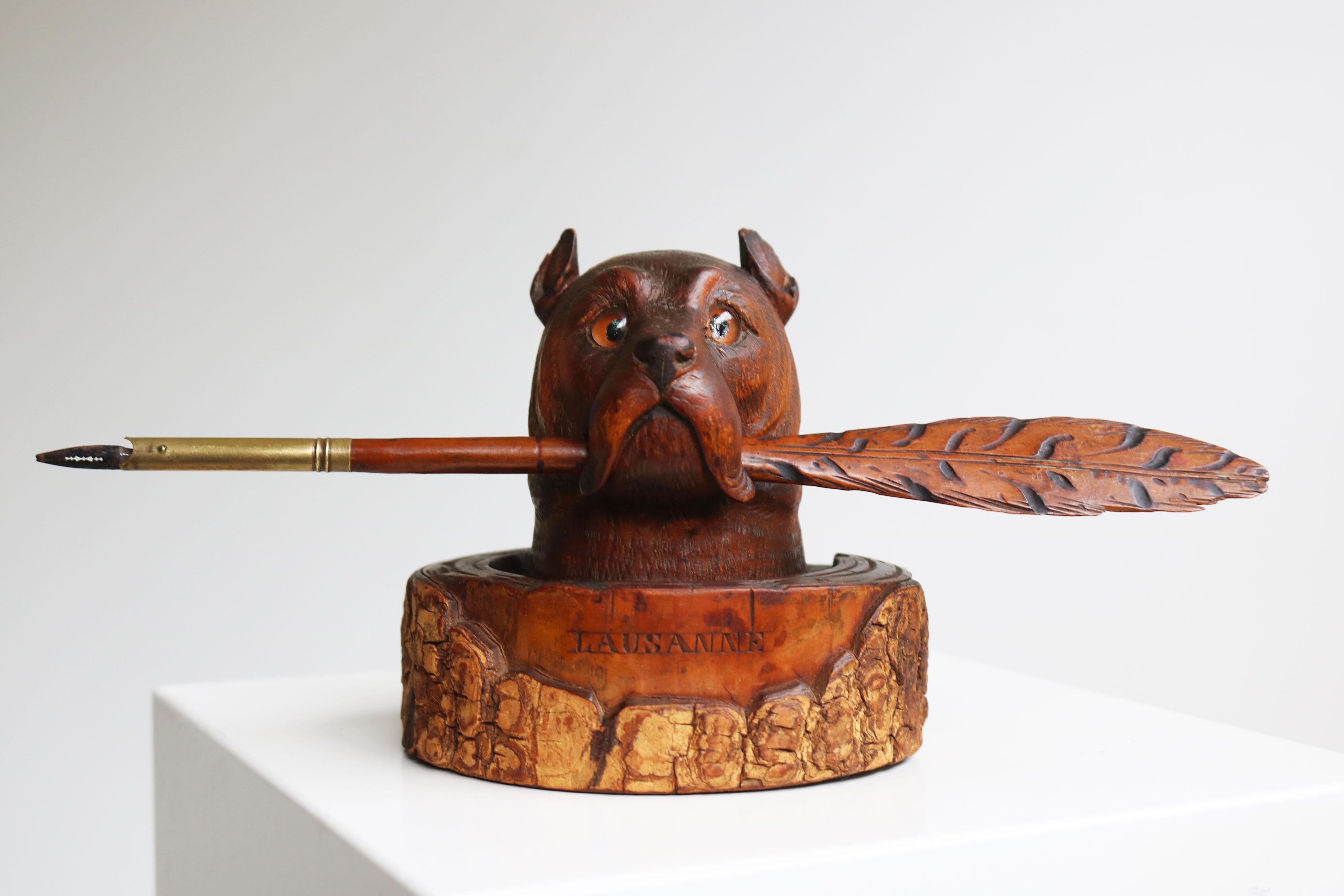 Rare 19th century Swiss Black Forest ''Dog