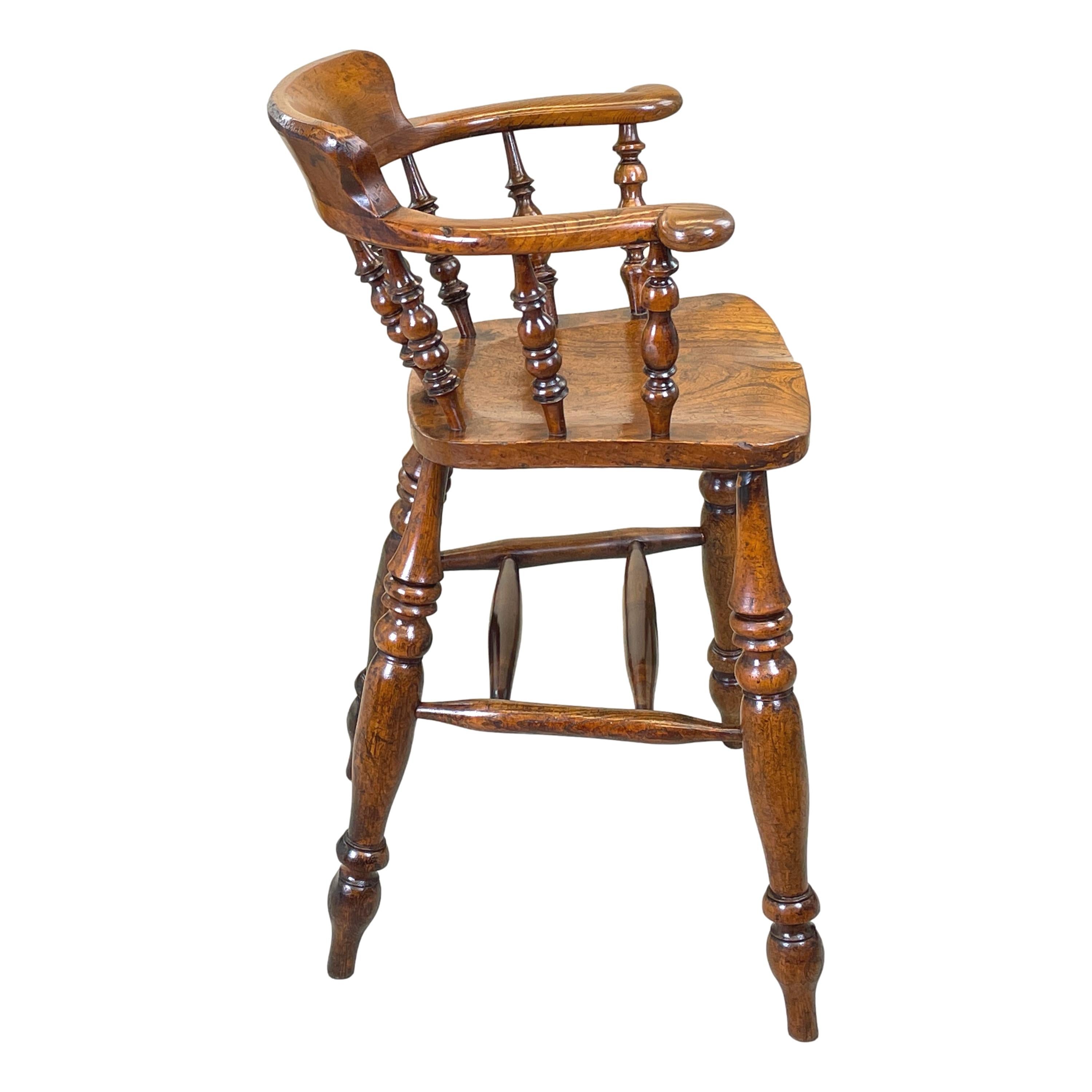 Seltener Tavern- oder Clerks-Stuhl aus dem 19. Jahrhundert (Asche) im Angebot