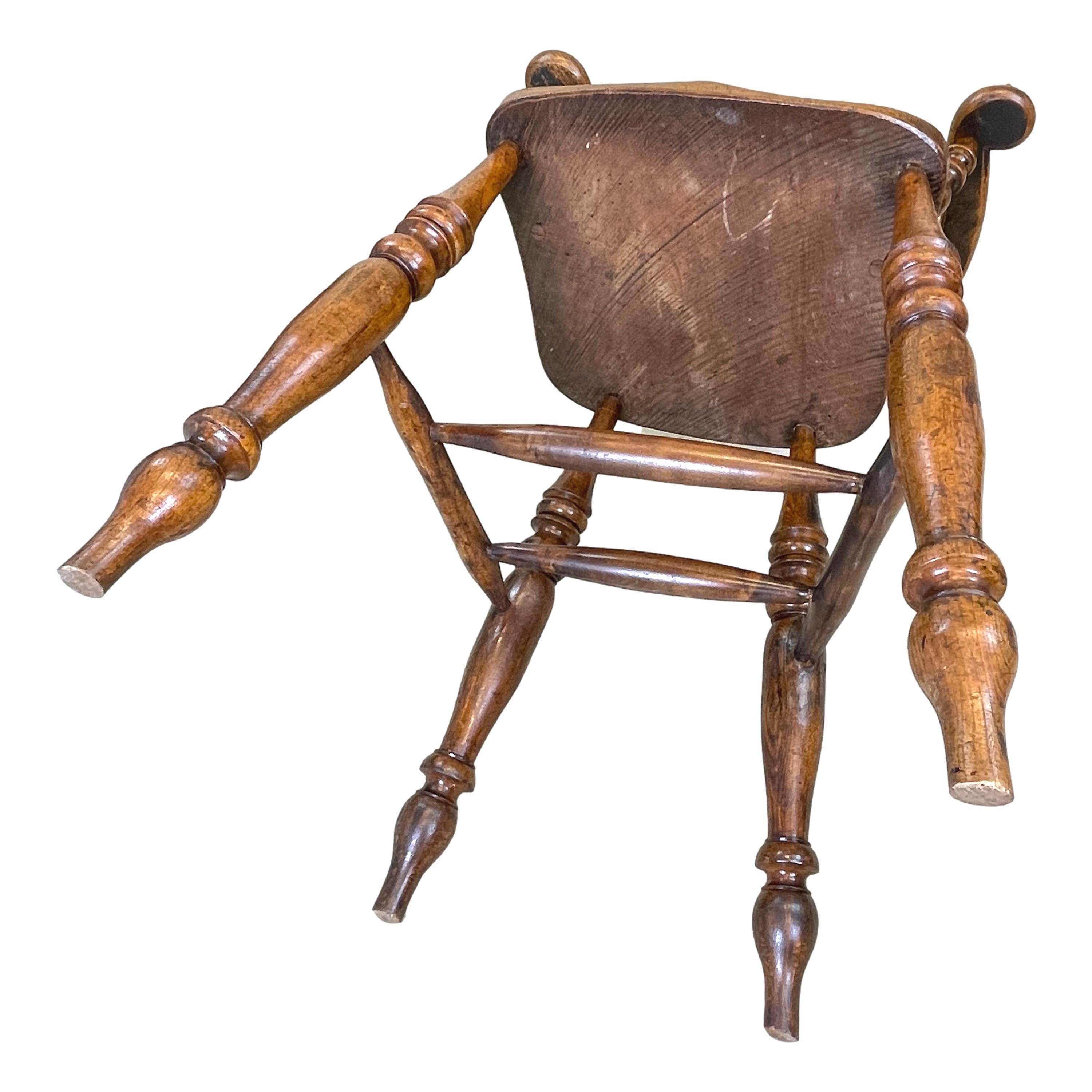 Chaise rare de taverne ou de barbier du 19ème siècle en vente 1