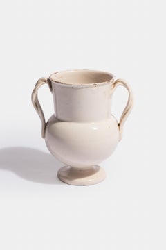 Rare 19th Century Tin Glazed Vase, Puglia