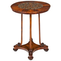 Rare 19th Century William IV Turtle Stone Marble Top Specimen Table