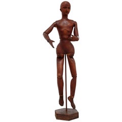 Rare 19th Century Wooden Articulated Mannequin