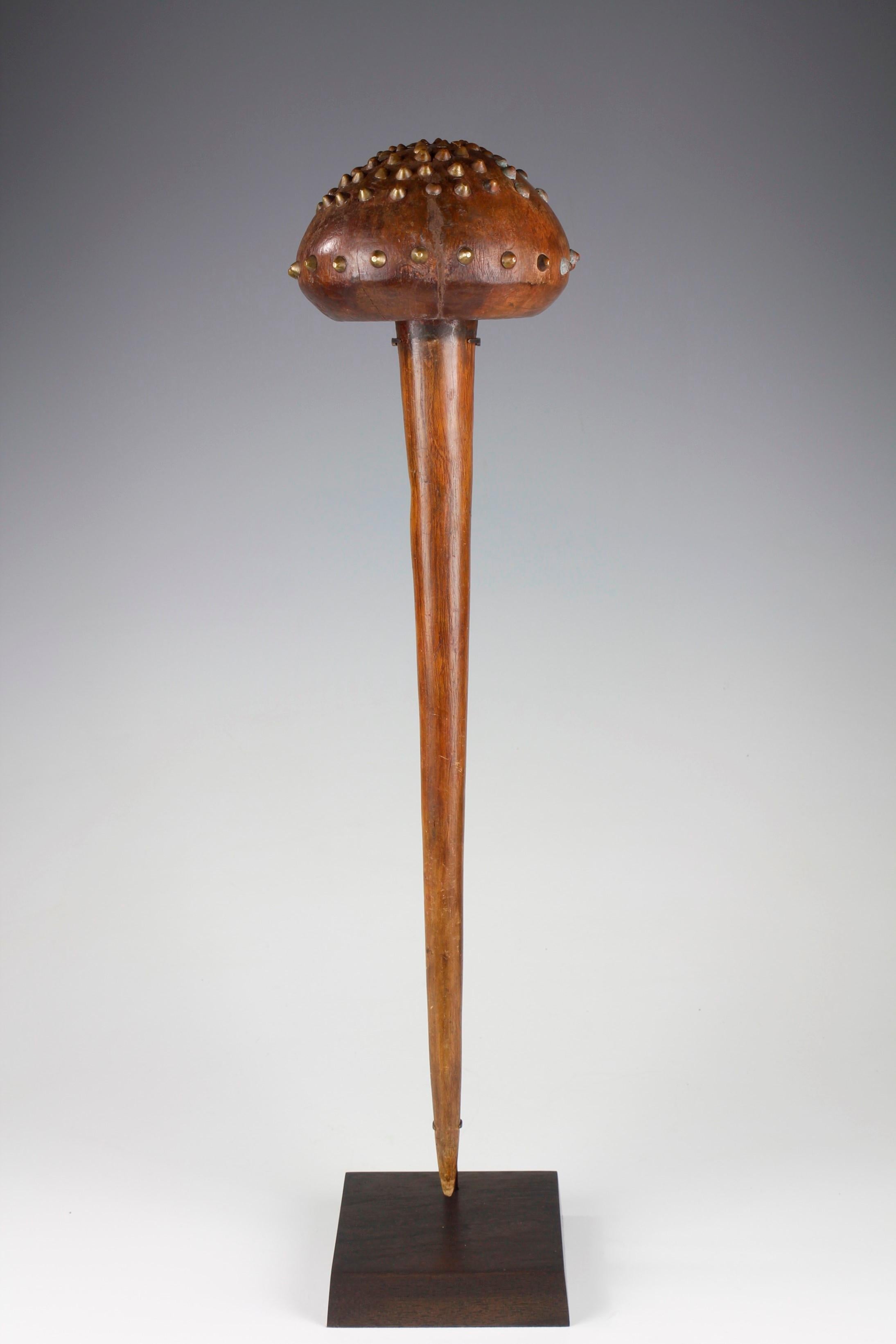 Tribal Rare 19th Century Zulu Studded Knobkerrie, South Africa For Sale