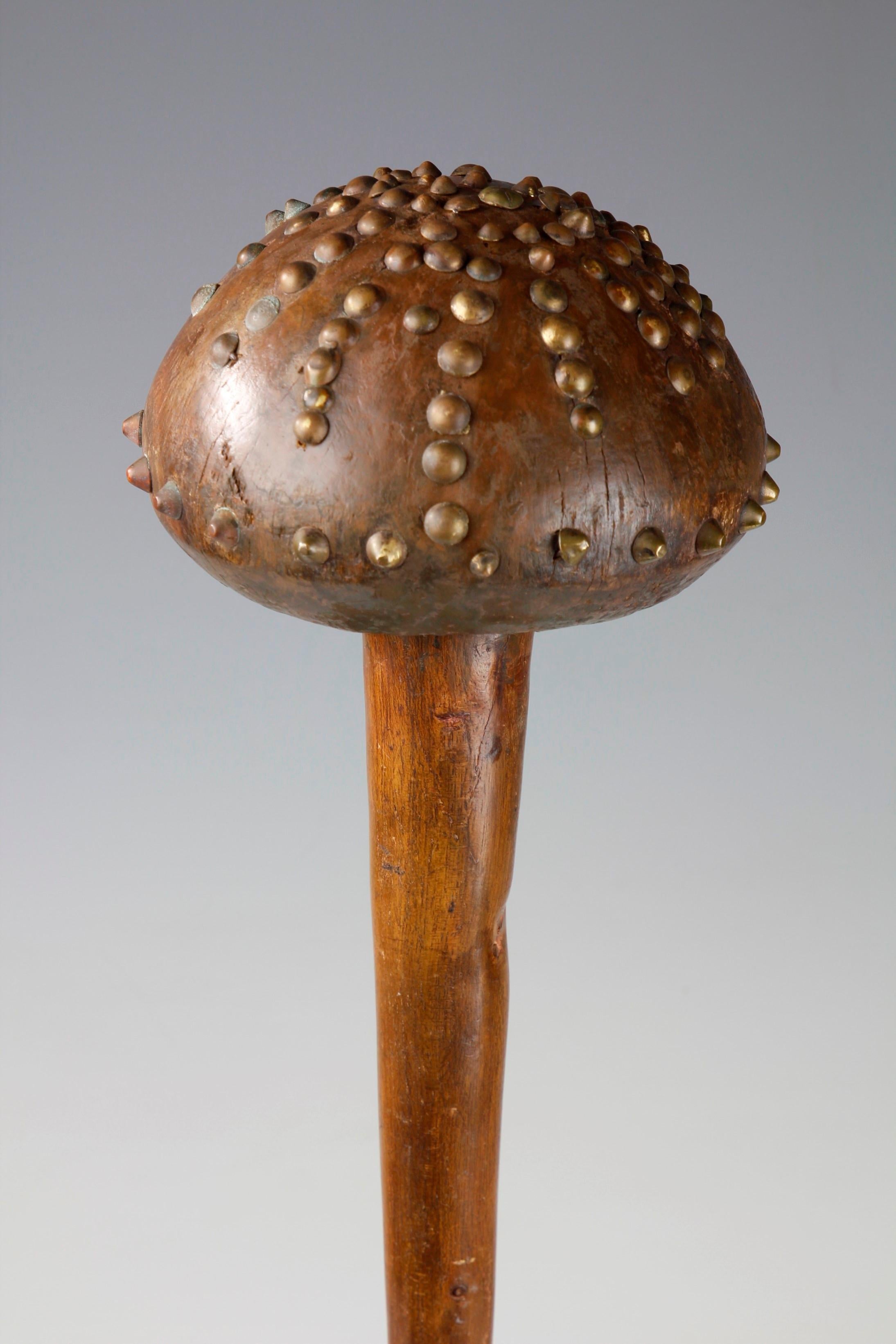 Rare 19th Century Zulu Studded Knobkerrie, South Africa For Sale 2