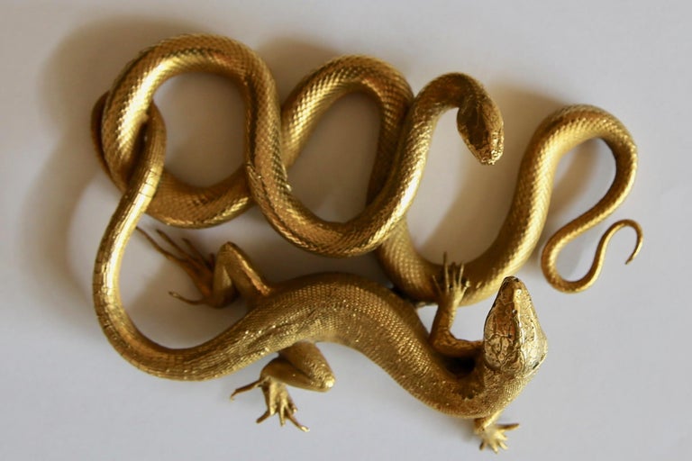 Rare 19th Century Empire Animalistic Golden Bronze In Excellent Condition For Sale In Brussels, BE