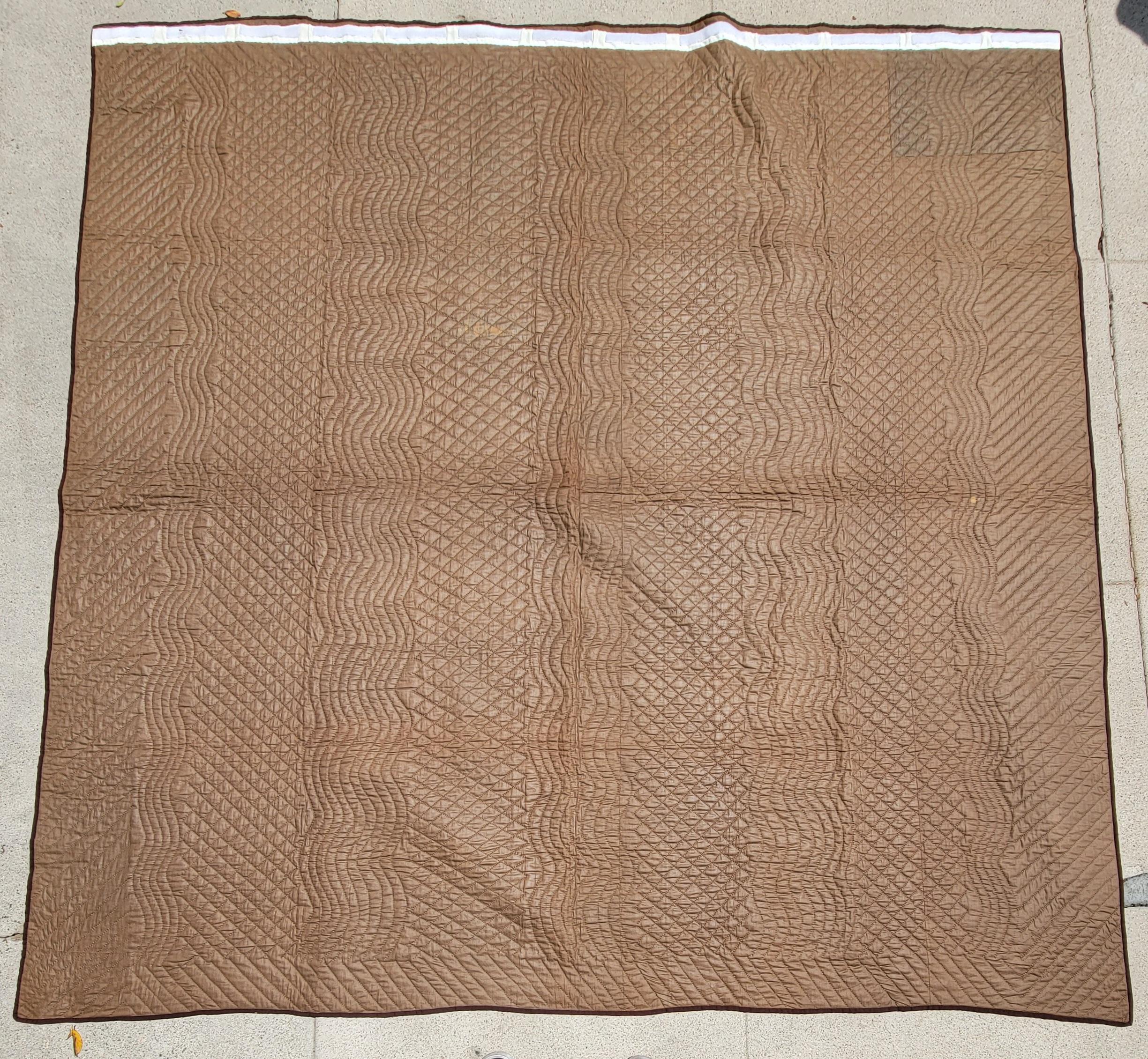 Country Rare 19th C Philadelphia Quaker Bars Quilt