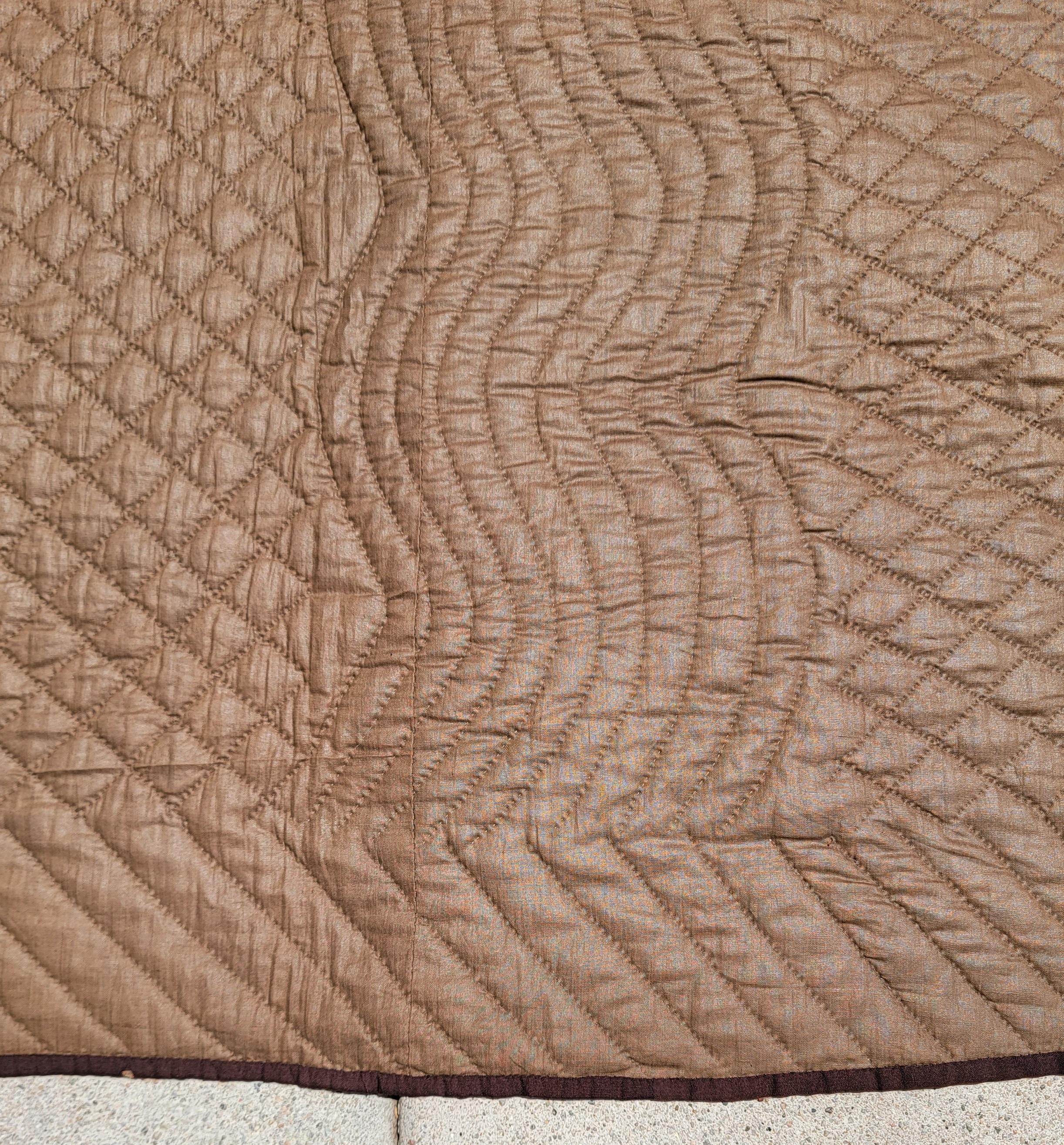 Rare 19th C Philadelphia Quaker Bars Quilt 1