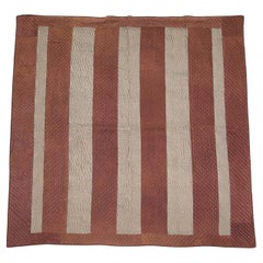 Rare 19th C Philadelphia Quaker Bars Quilt