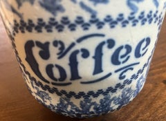 Rare 19Thc Sponge Ware Coffee Canister