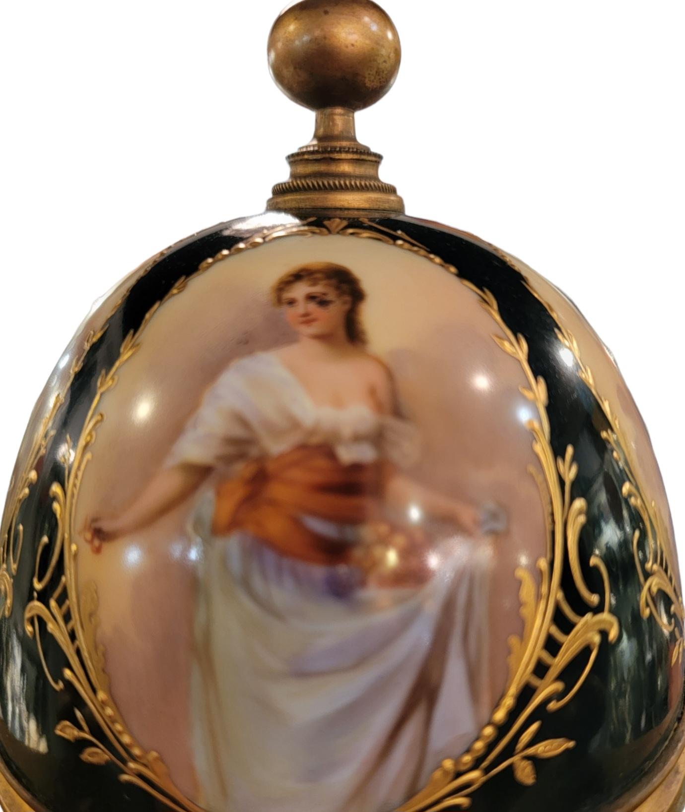 Rare 19thc Tiffany & Company Sevres Mantle Clock 8