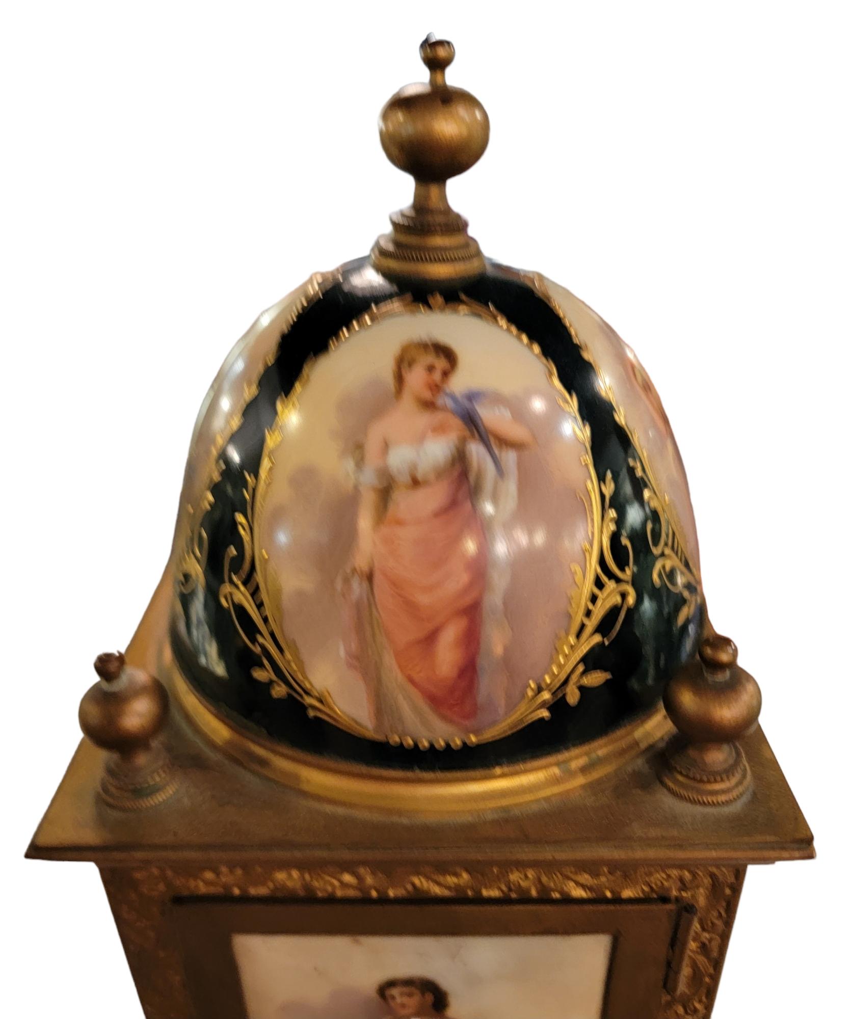 Mid-Century Modern Rare 19thc Tiffany & Company Sevres Mantle Clock