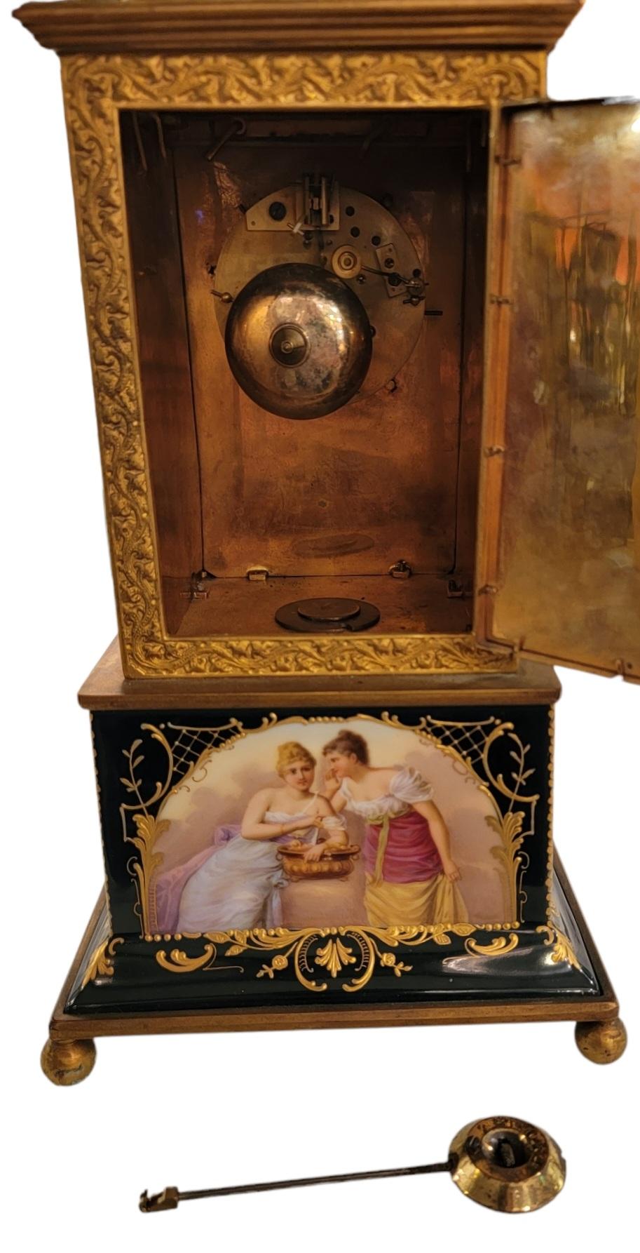 Rare 19thc Tiffany & Company Sevres Mantle Clock 1