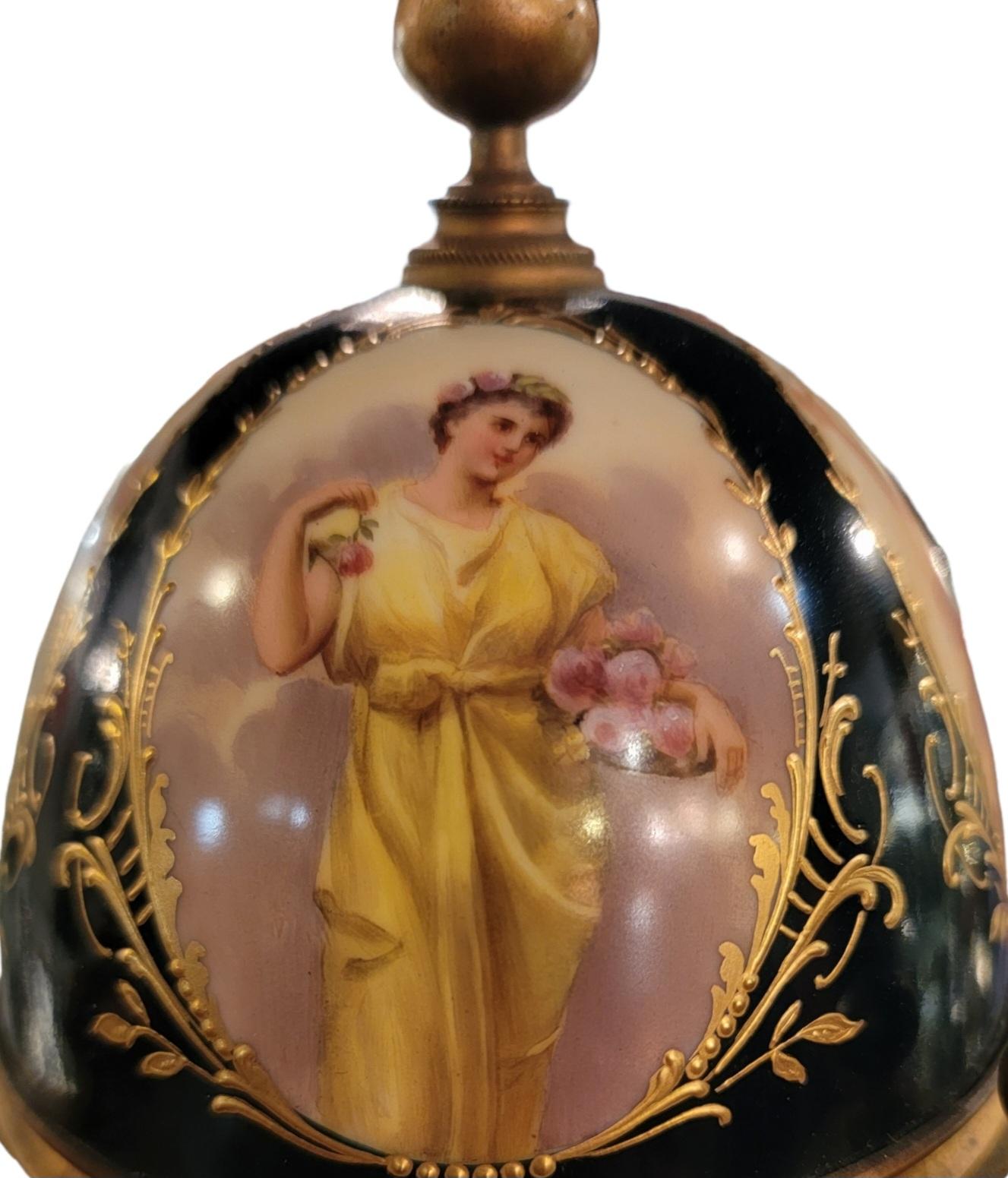 Rare 19thc Tiffany & Company Sevres Mantle Clock 2