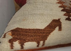 Rare 19Thc Coussin graphique et inhabituel de tissage indien Navajo