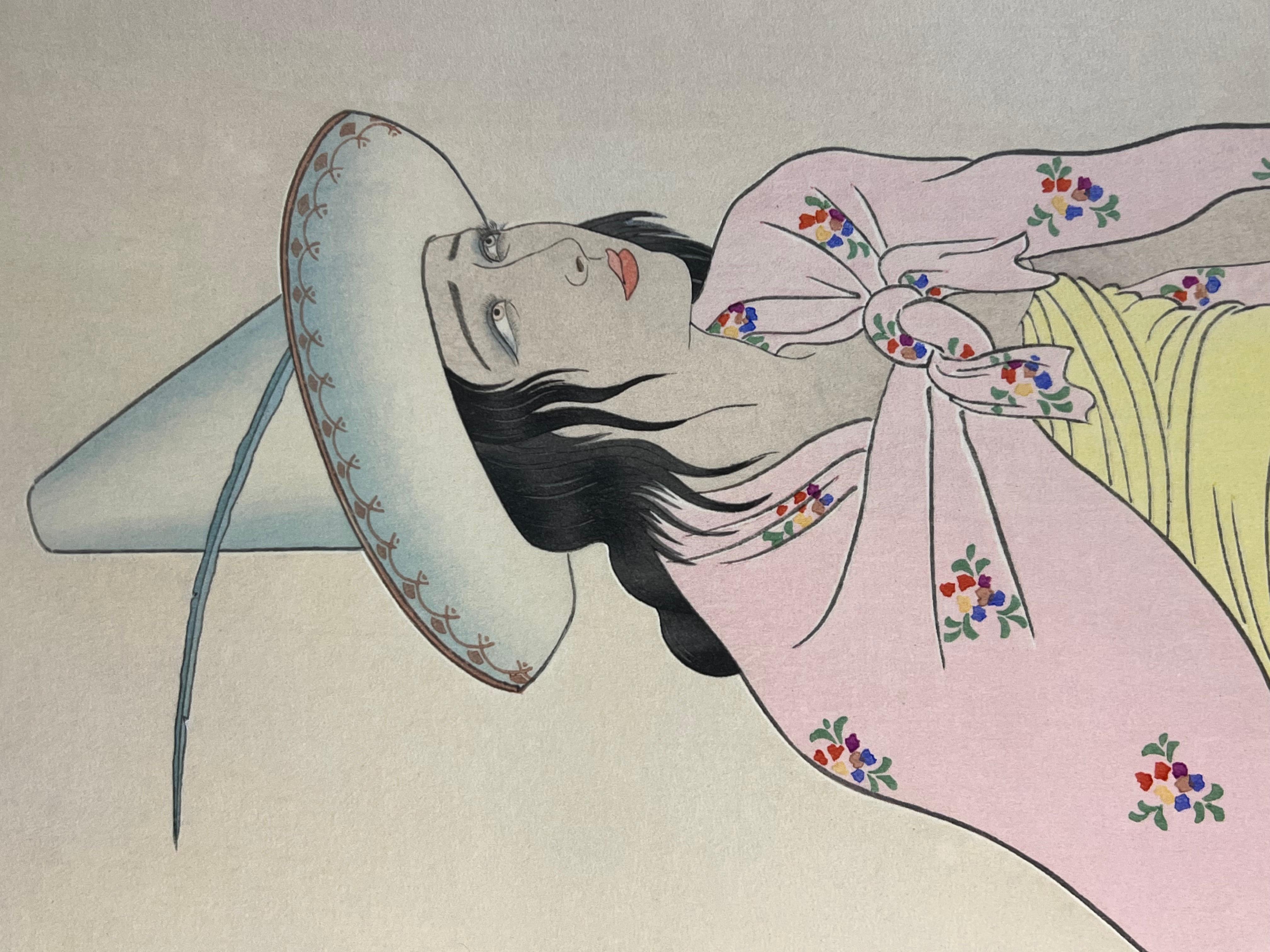 Japanese Rare 1st Ed Original Paul Jacoulet Woodblock Print 1939 