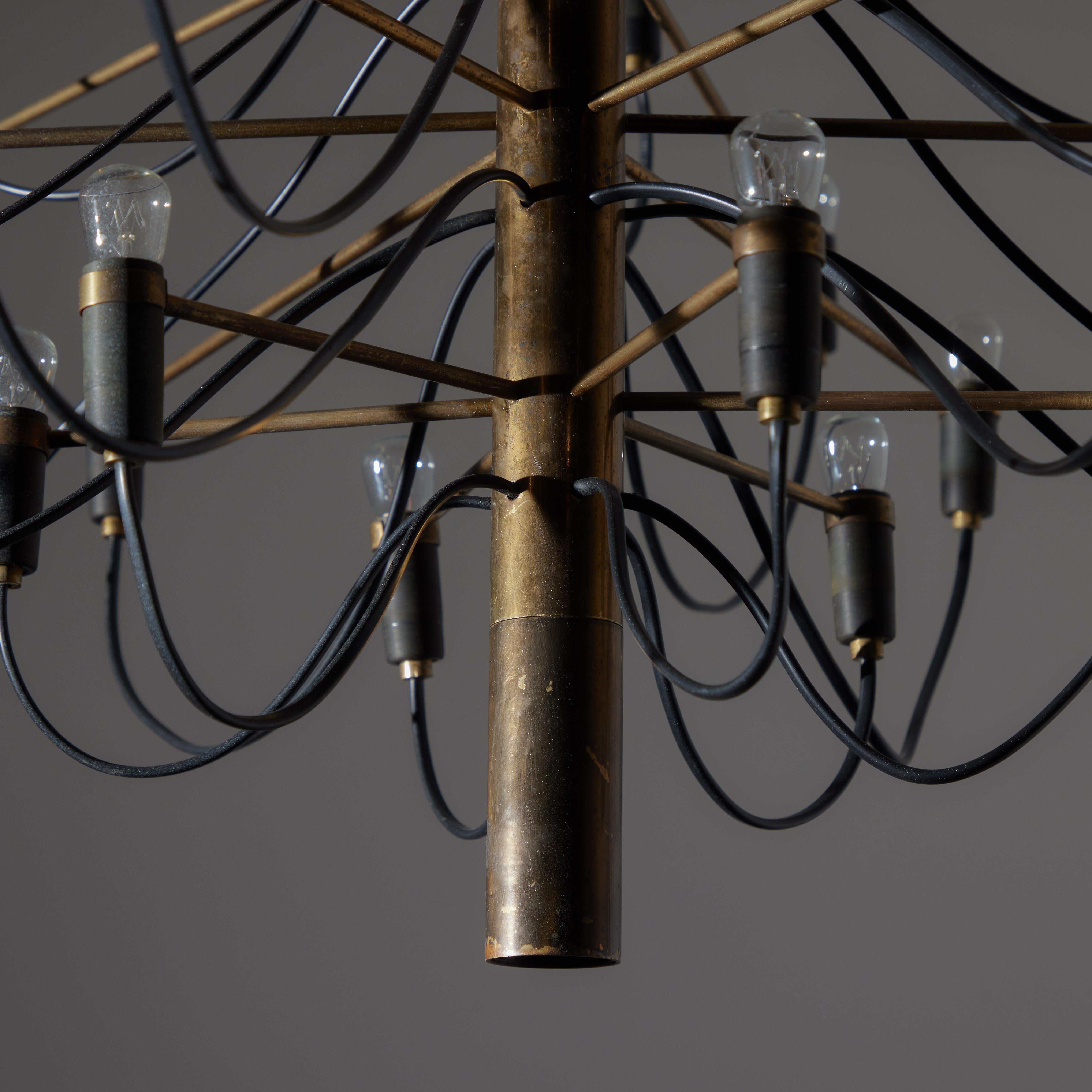 Metà XX secolo Raro lampadario modello 2097 in prima edizione di Gino Sarfatti for Arteluce in vendita