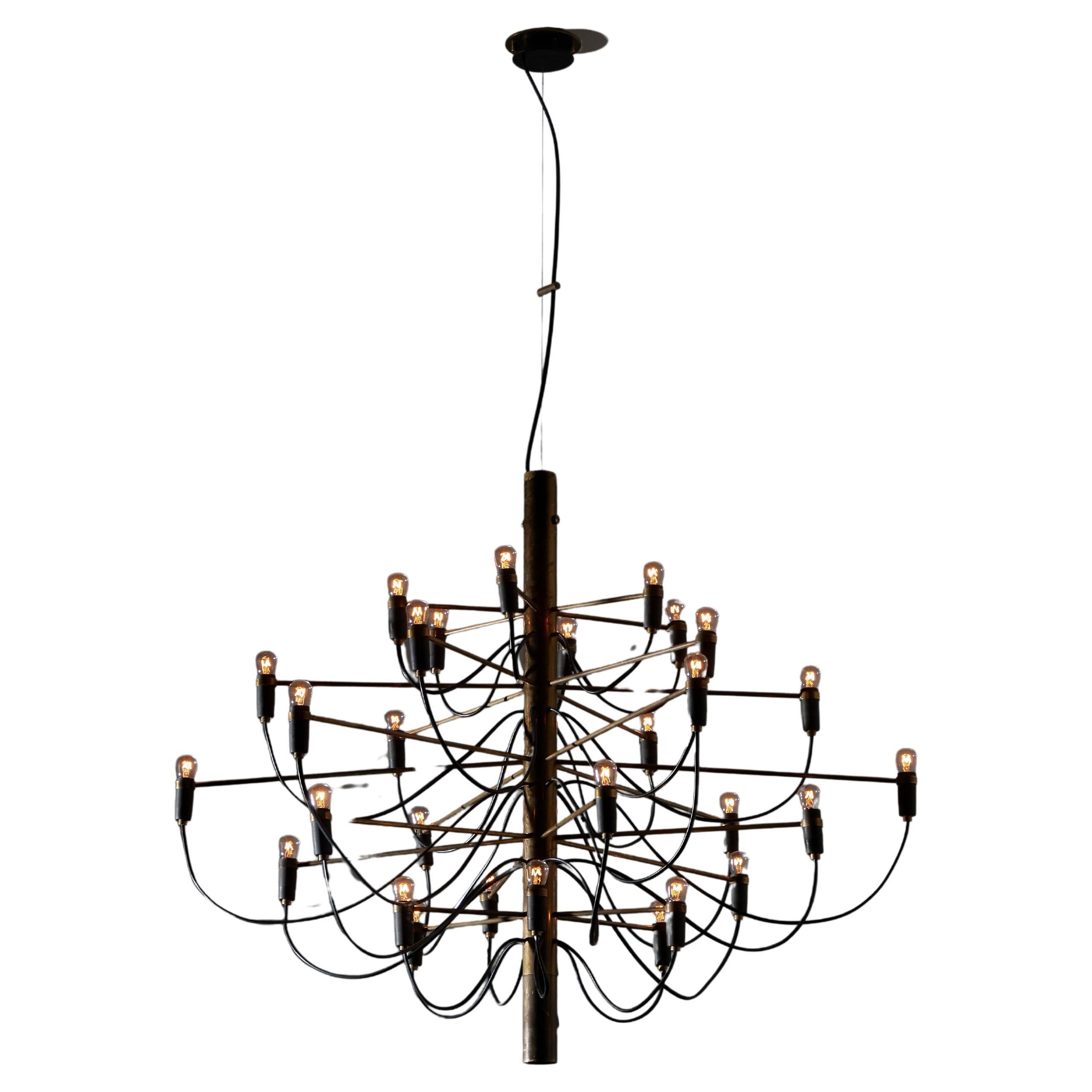 Rare 1st Edition model 2097 Chandelier by Gino Sarfatti for Arteluce 