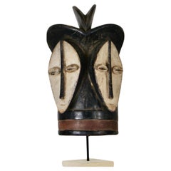 Antique Rare 2 Faced Twin Lega Mask DRC Large Sized