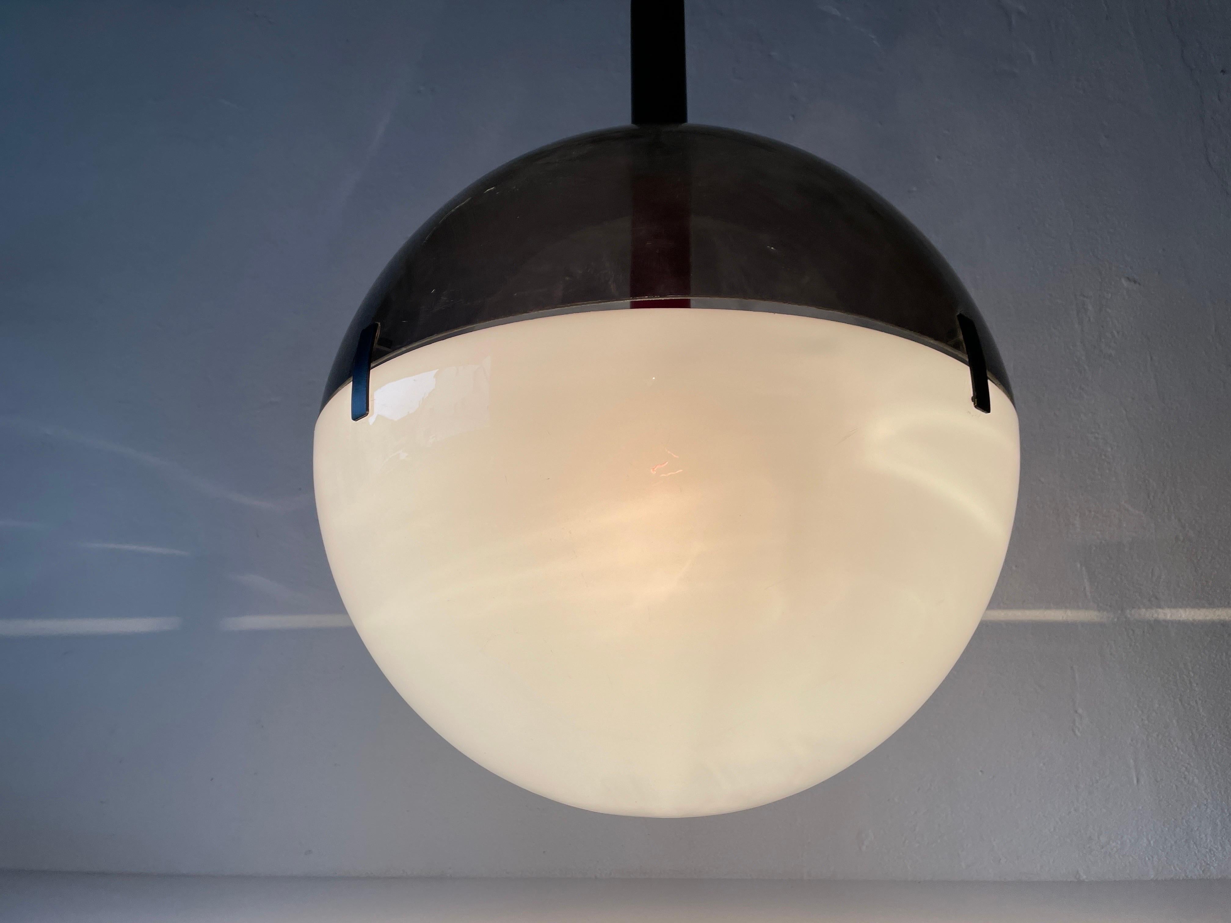 Seltene 2-teilige Plexiglas-Deckenleuchte XL im Kugeldesign von Stilux Milano, 60er Jahre, Italien im Angebot 6