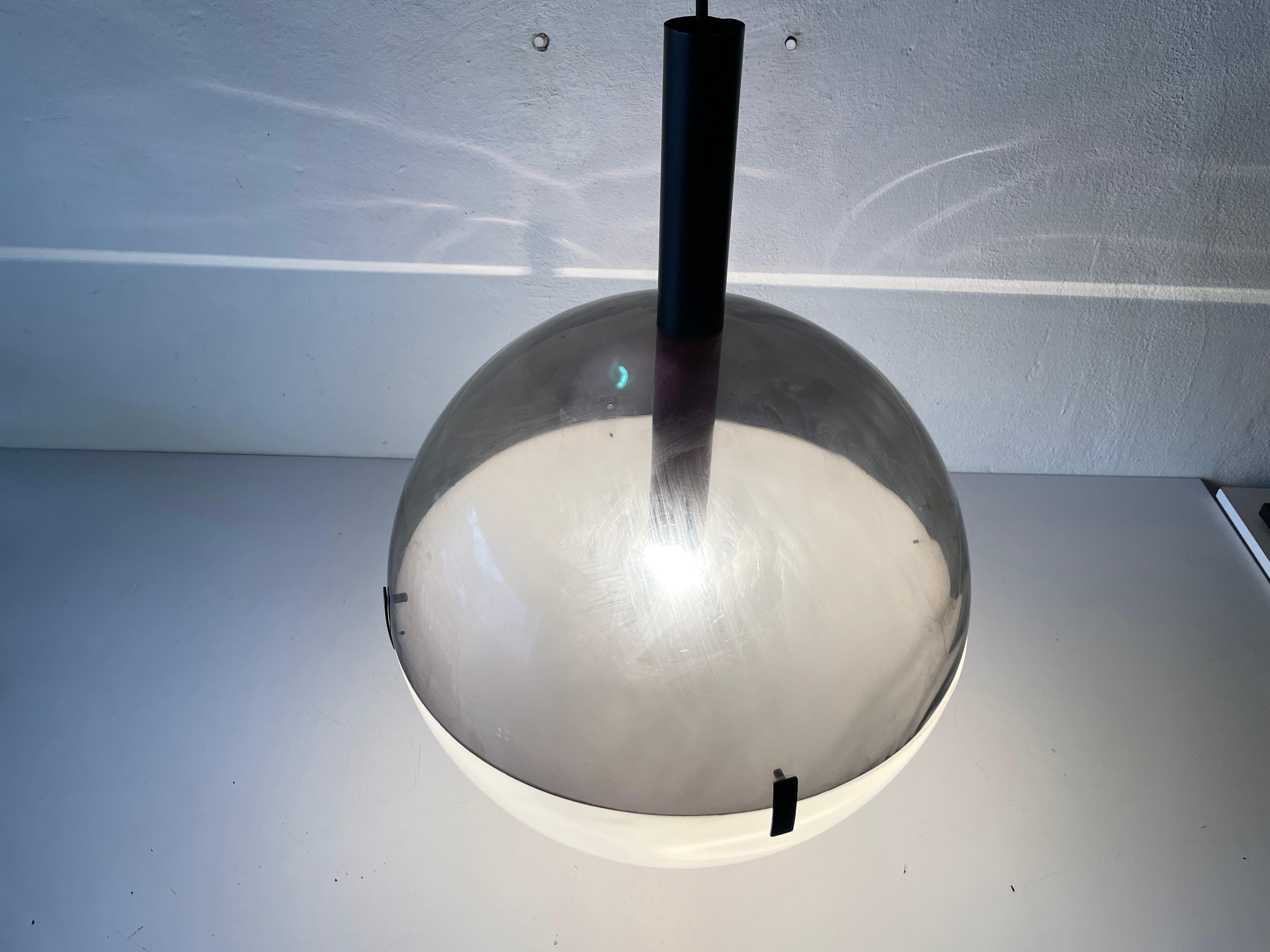 Seltene 2-teilige Plexiglas-Deckenleuchte XL im Kugeldesign von Stilux Milano, 60er Jahre, Italien im Angebot 7