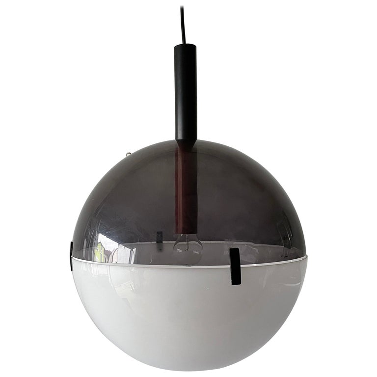 Rare 2 Piece Plexiglass Ball Design XL Ceiling Lamp by Stilux 