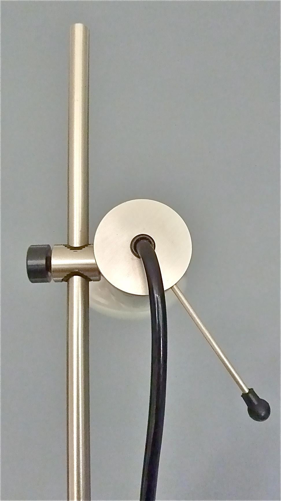 Mid-20th Century Rare Minimalist Icon Tito Agnoli 387 Floor Lamp Oluce 1950s Early Model For Sale