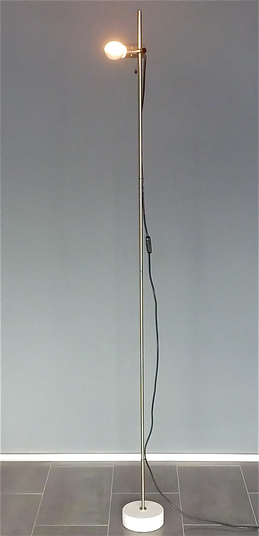Rare Minimalist Icon Tito Agnoli 387 Floor Lamp Oluce 1950s Early Model For Sale 3