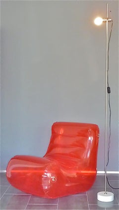 Rare Minimalist Icon Tito Agnoli 387 Floor Lamp Oluce 1950s Early Model