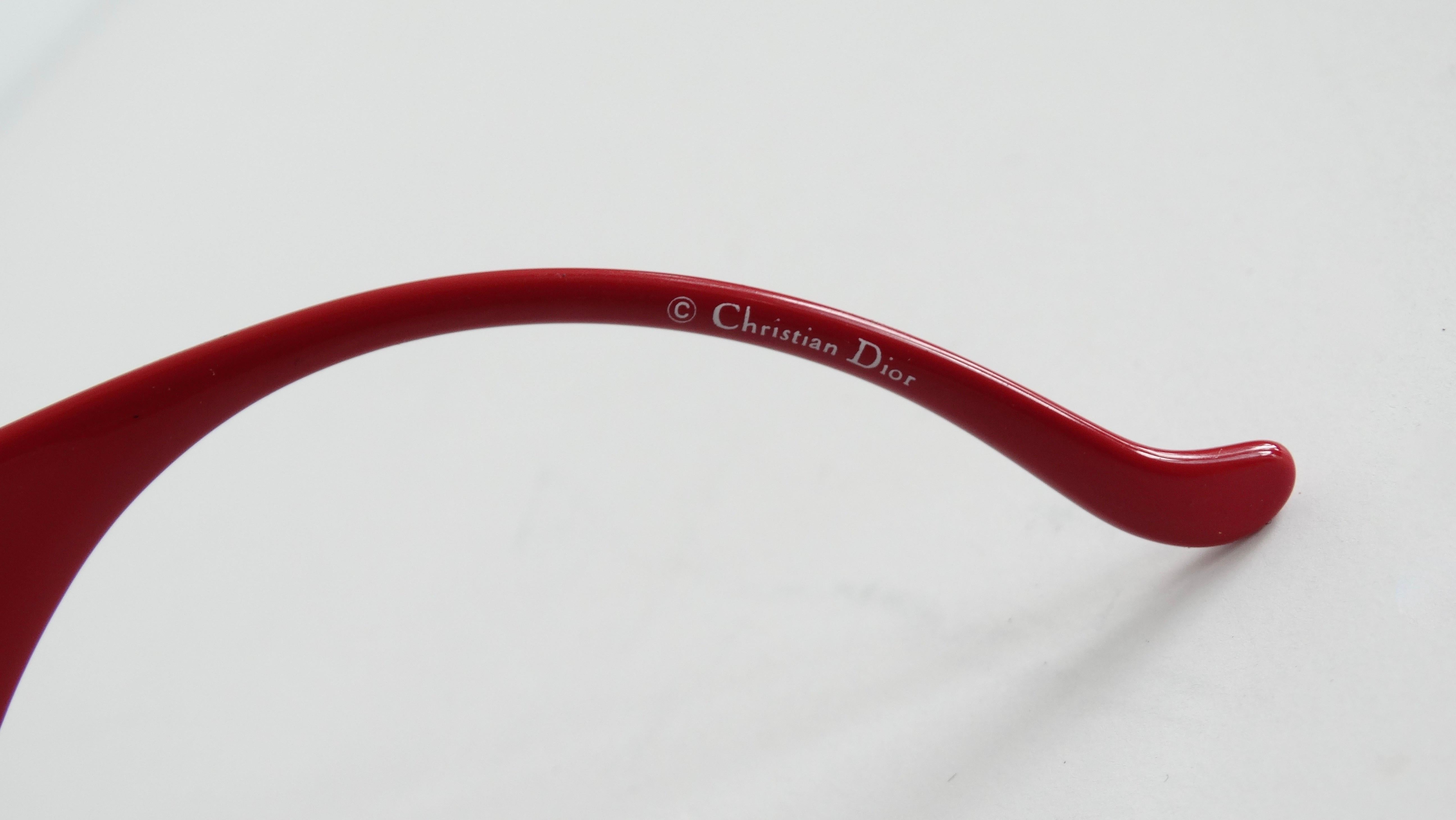 Women's or Men's Christian Dior 2000s Cherry Red Ski Sport Sunglasses
