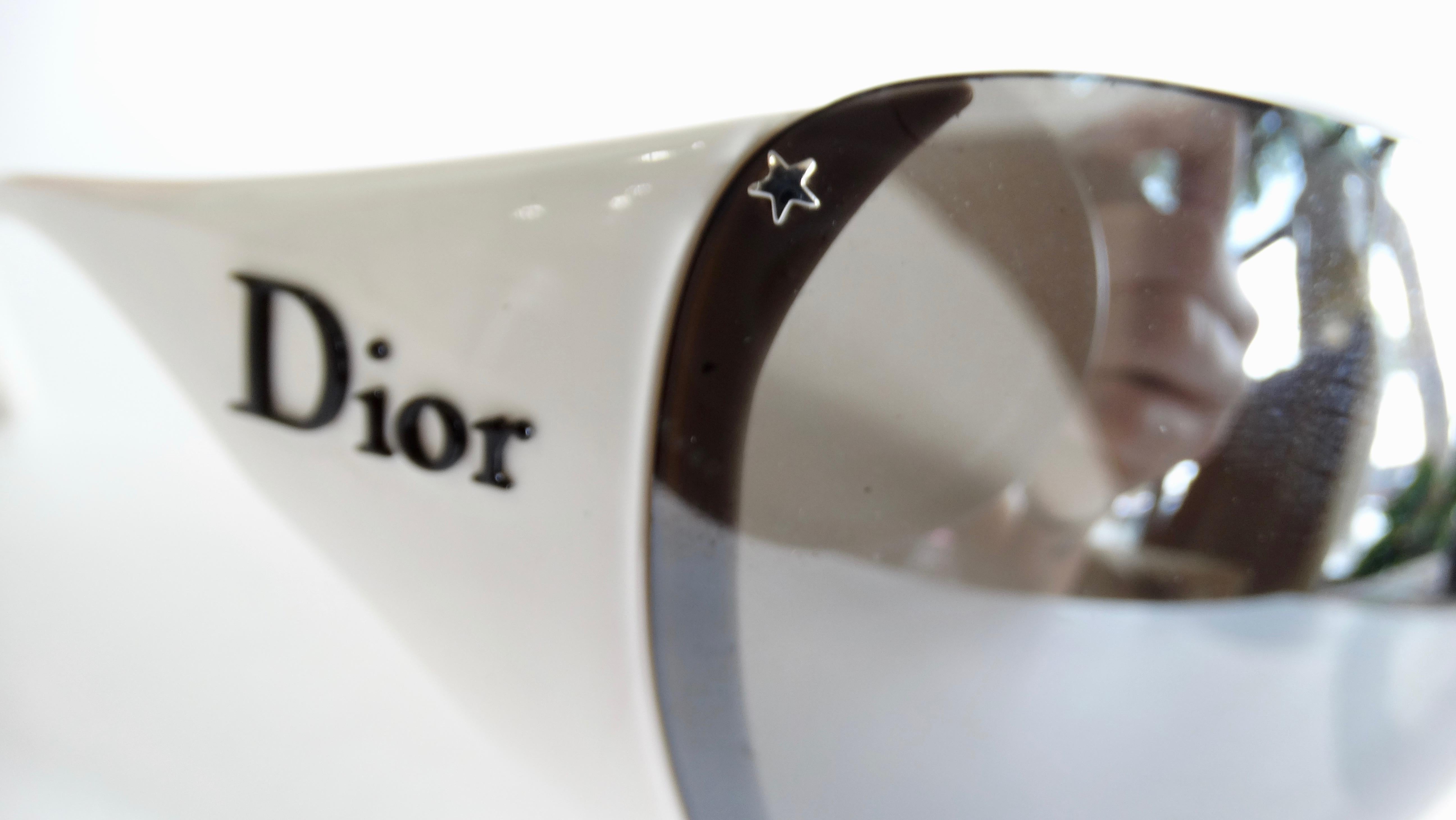 Gray Rare 2000s Christian Dior Ski Sport Sunglasses