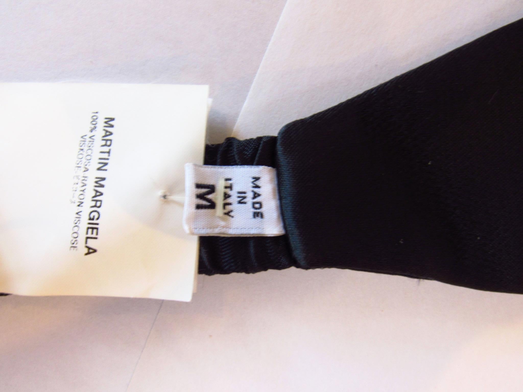 Rare 2000's Maison Martin Margiela Black Satin Cummerbund For Sale 6