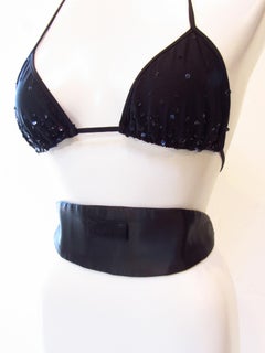 Rare 2000's Maison Martin Margiela Black Satin Cummerbund