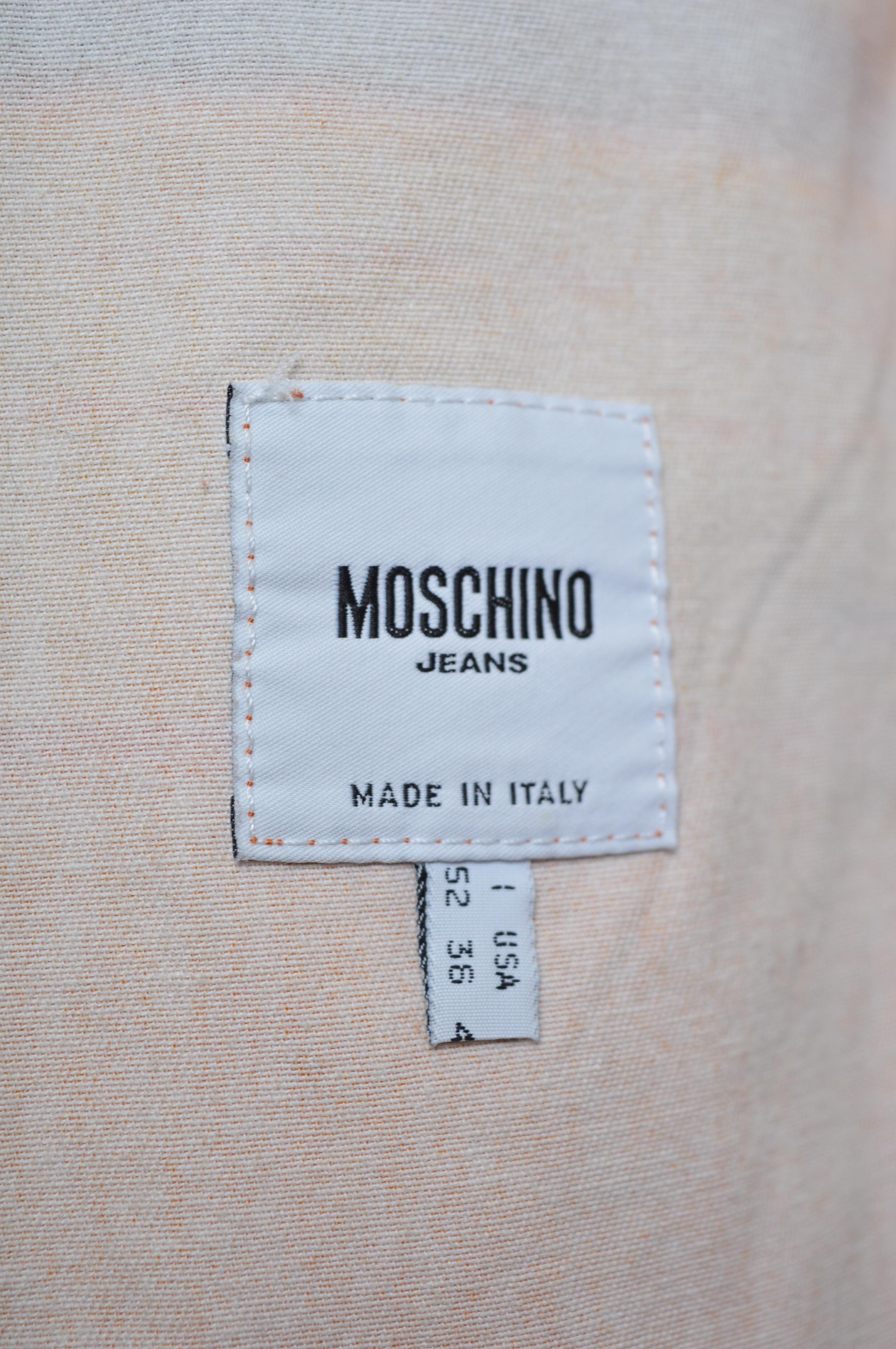 MOSCHINO Rare veste en jean imprimée Sunset Rave des années 2000 en vente 4