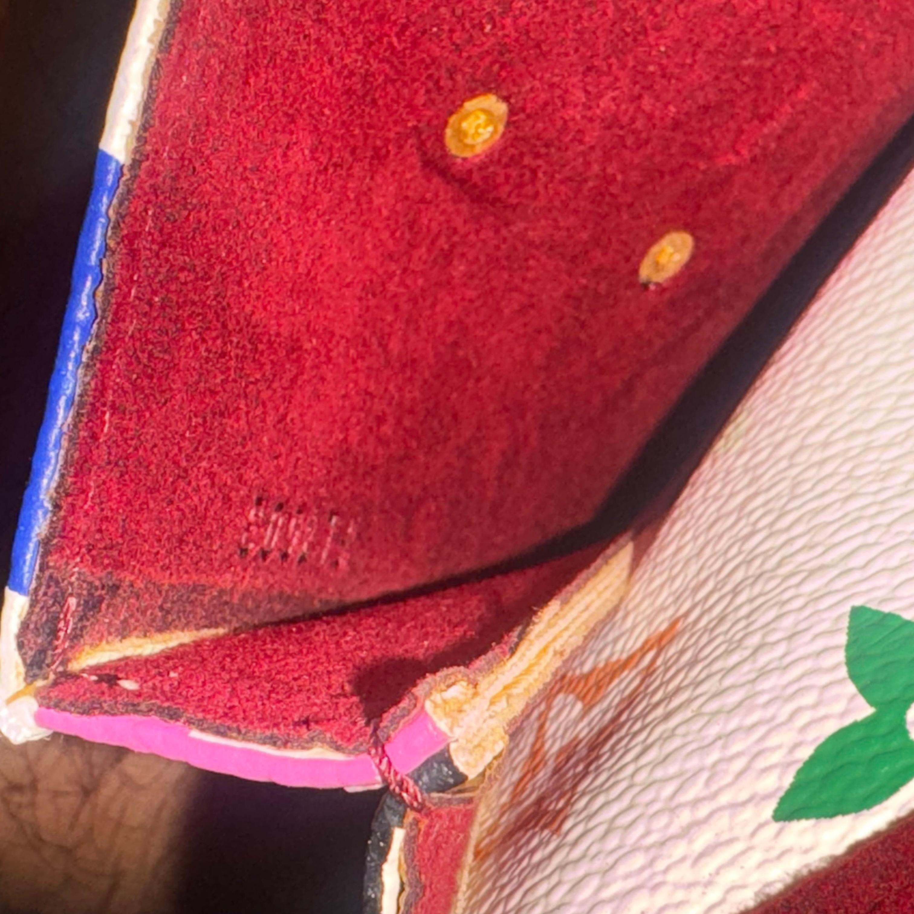 Rare 2003 Louis Vuitton x Murakami White Monogram Multicolore Keepall 45 Bag For Sale 3