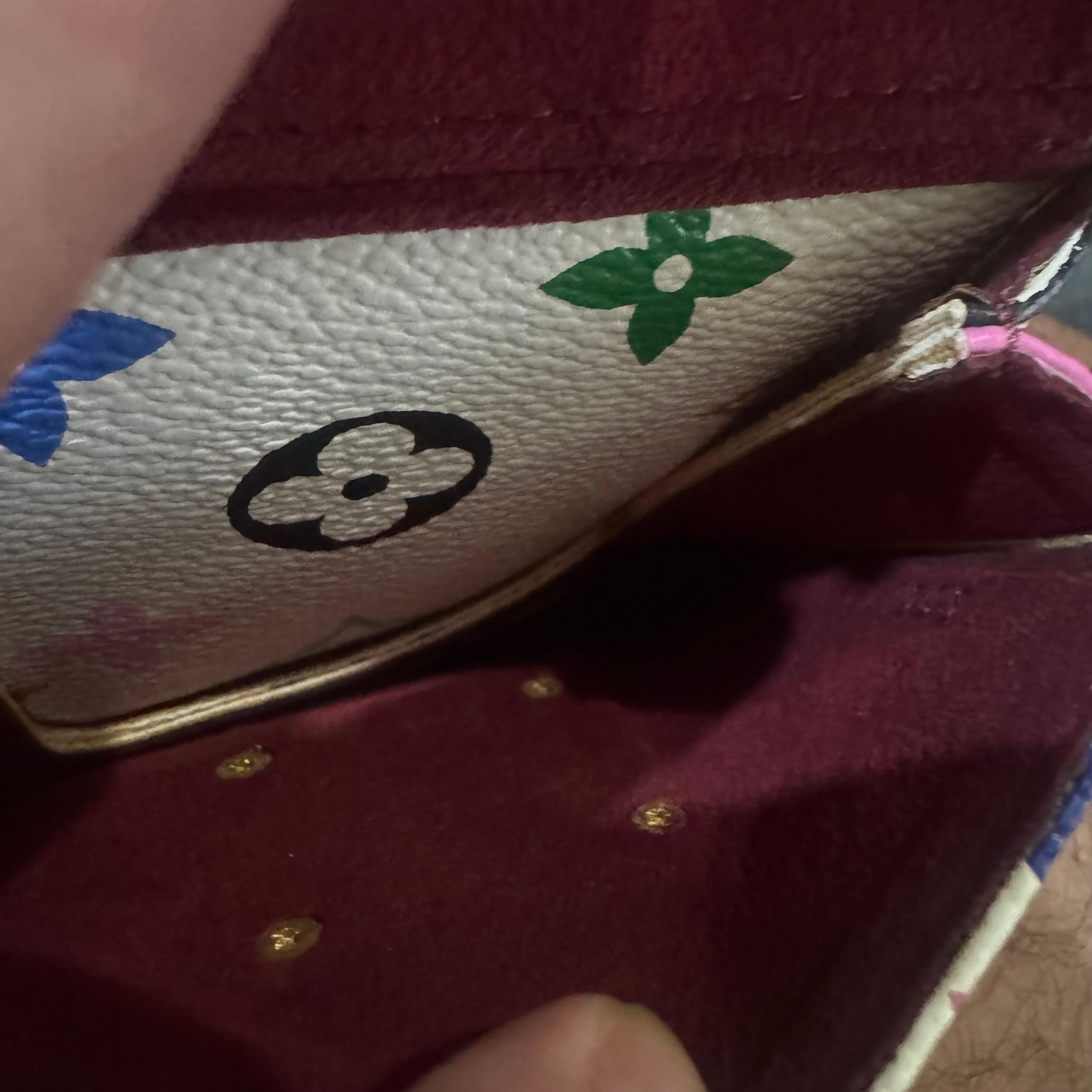 Rare 2003 Louis Vuitton x Murakami White Monogram Multicolore Keepall 45 Bag For Sale 4