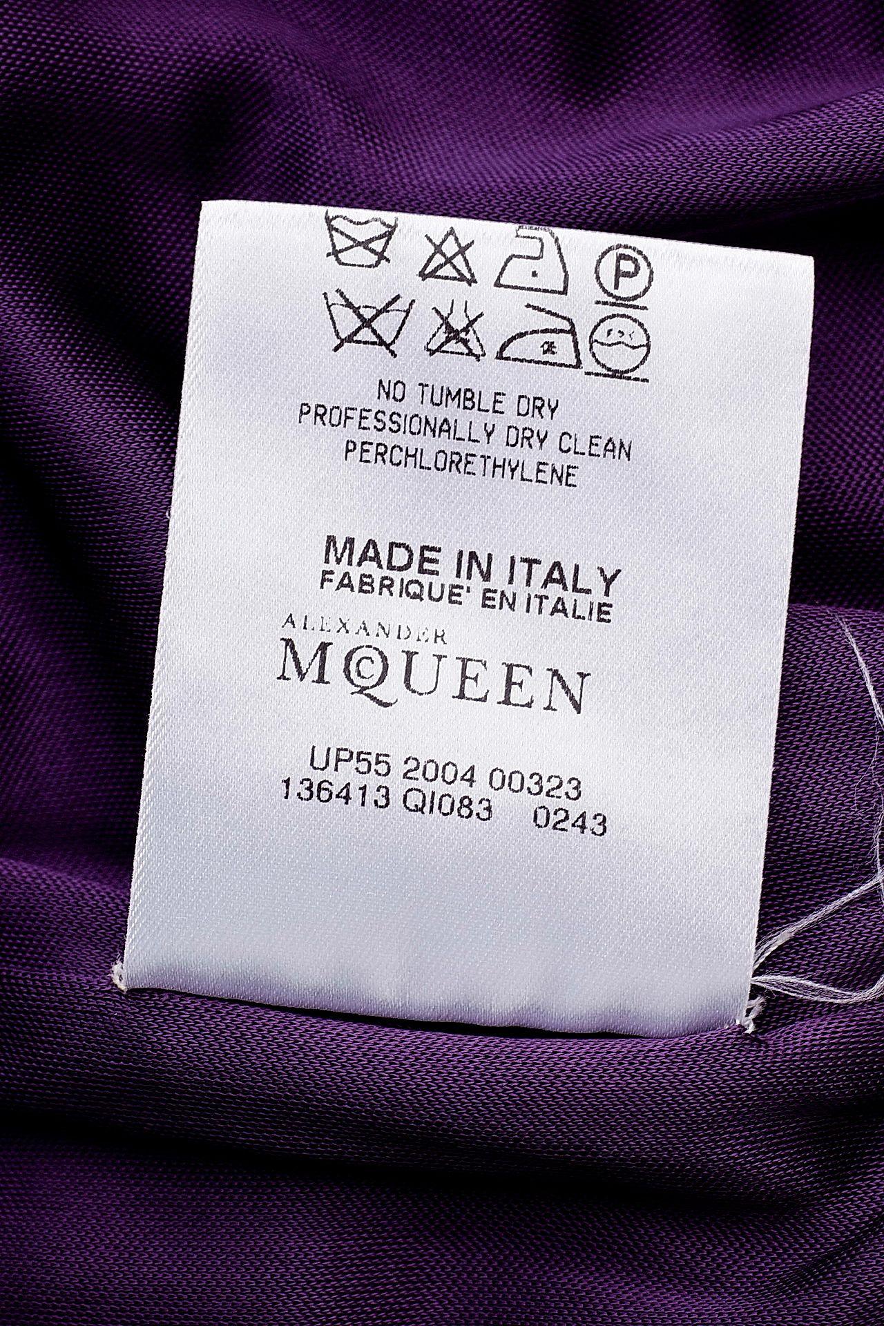 Rare 2004 Look#1 Alexander McQueen Hooded Cape Jacket in Amethyst In New Condition In Montgomery, TX