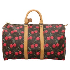 Rara borsa Louis Vuitton 2005 Murakami Monogram Cherry Keepall 45