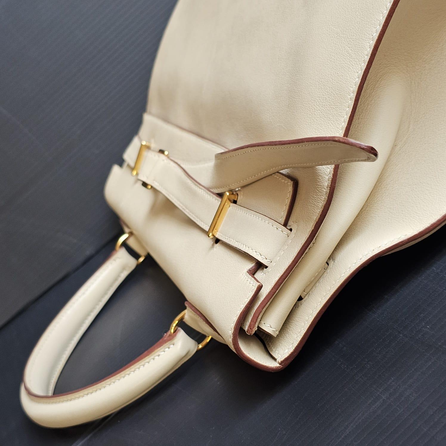 Rare 2007 Hermes Parchemin Swift Kelly Flat 35 Bag 5