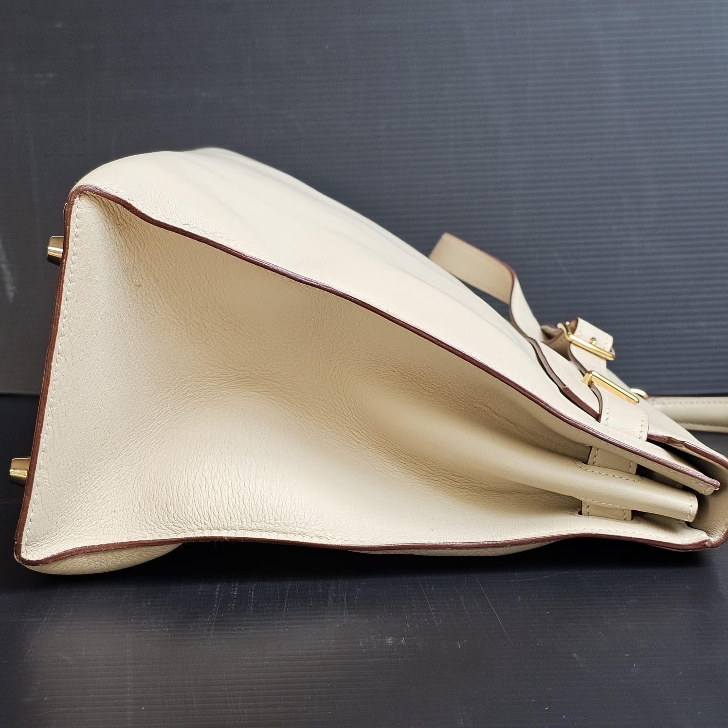 Rare 2007 Hermes Parchemin Swift Kelly Flat 35 Bag 7