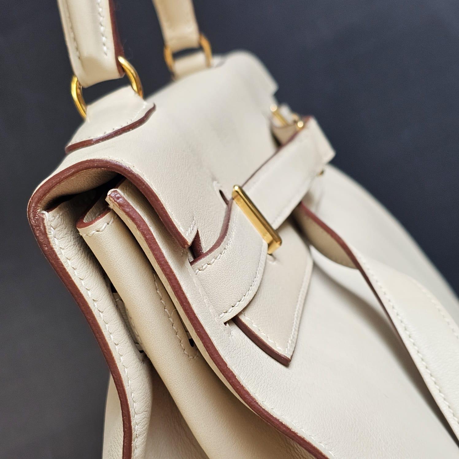 Rare 2007 Hermes Parchemin Swift Kelly Flat 35 Bag 2