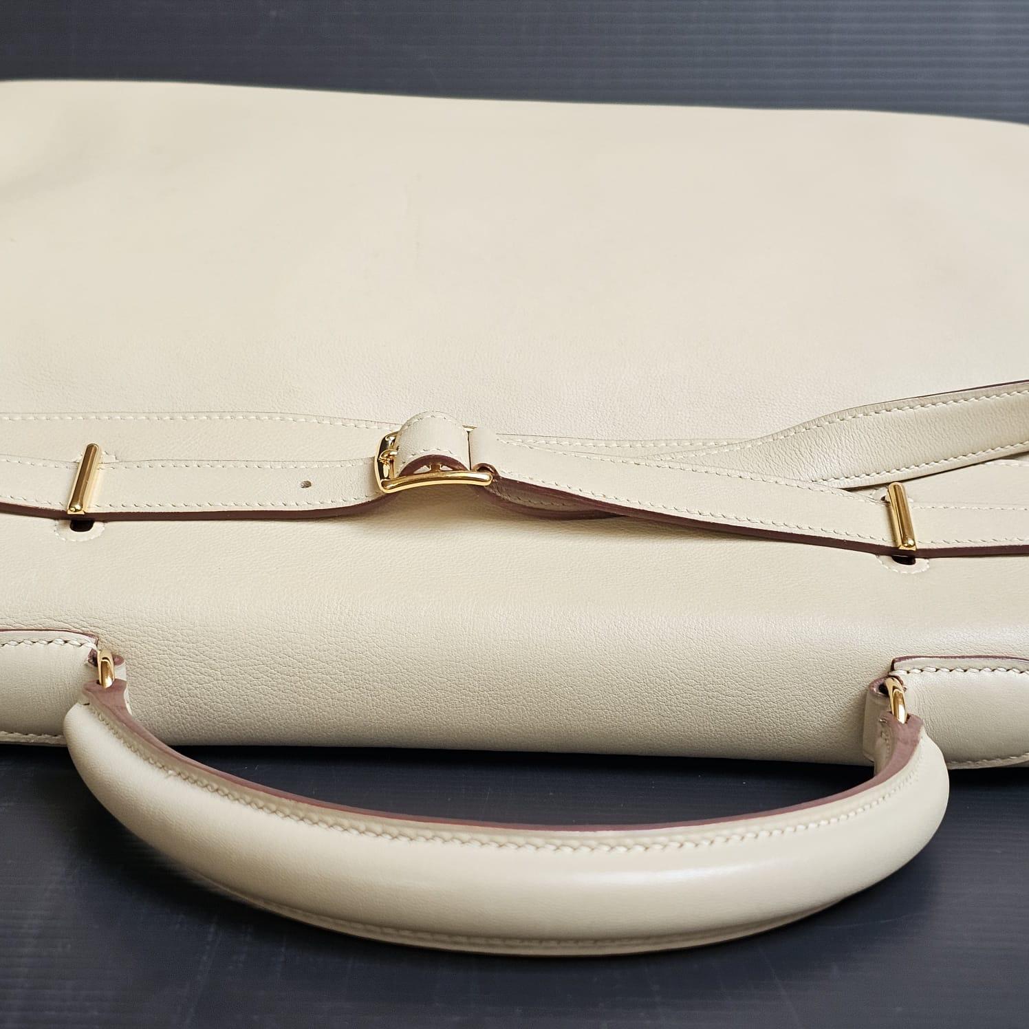Rare 2007 Hermes Parchemin Swift Kelly Flat 35 Bag 4