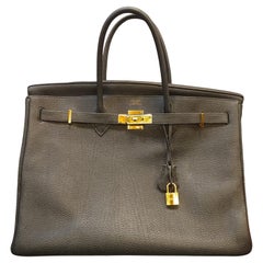 Seltene 2008 Hermes Schwarze Togo Birkin 40 Tasche aus Birkin