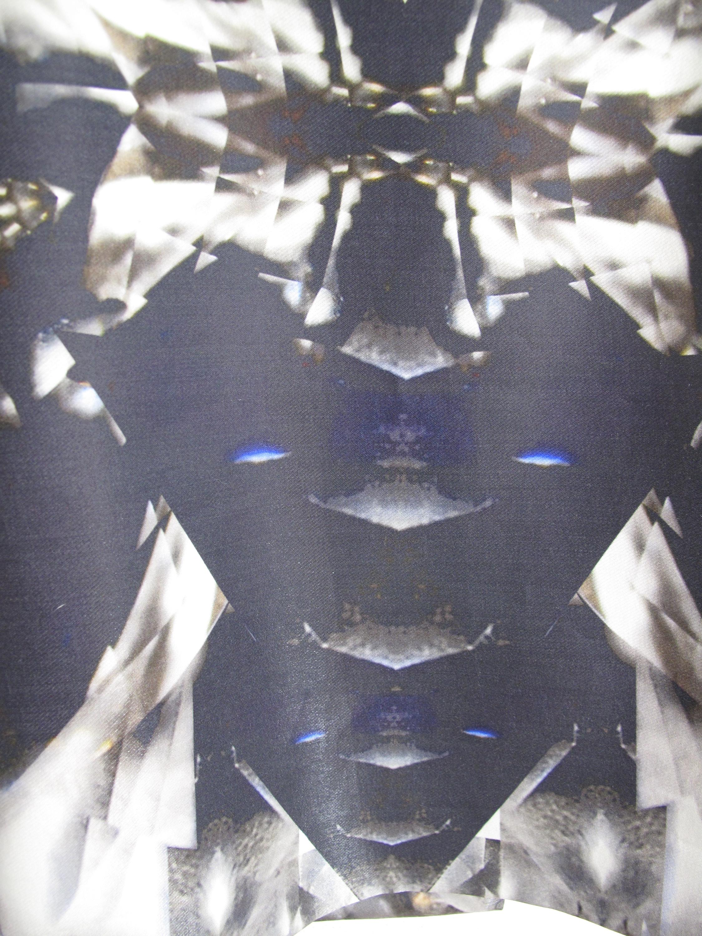 Seltenes 2009 Alexander McQueen Skelettkleid aus Kristall  (Grau) im Angebot