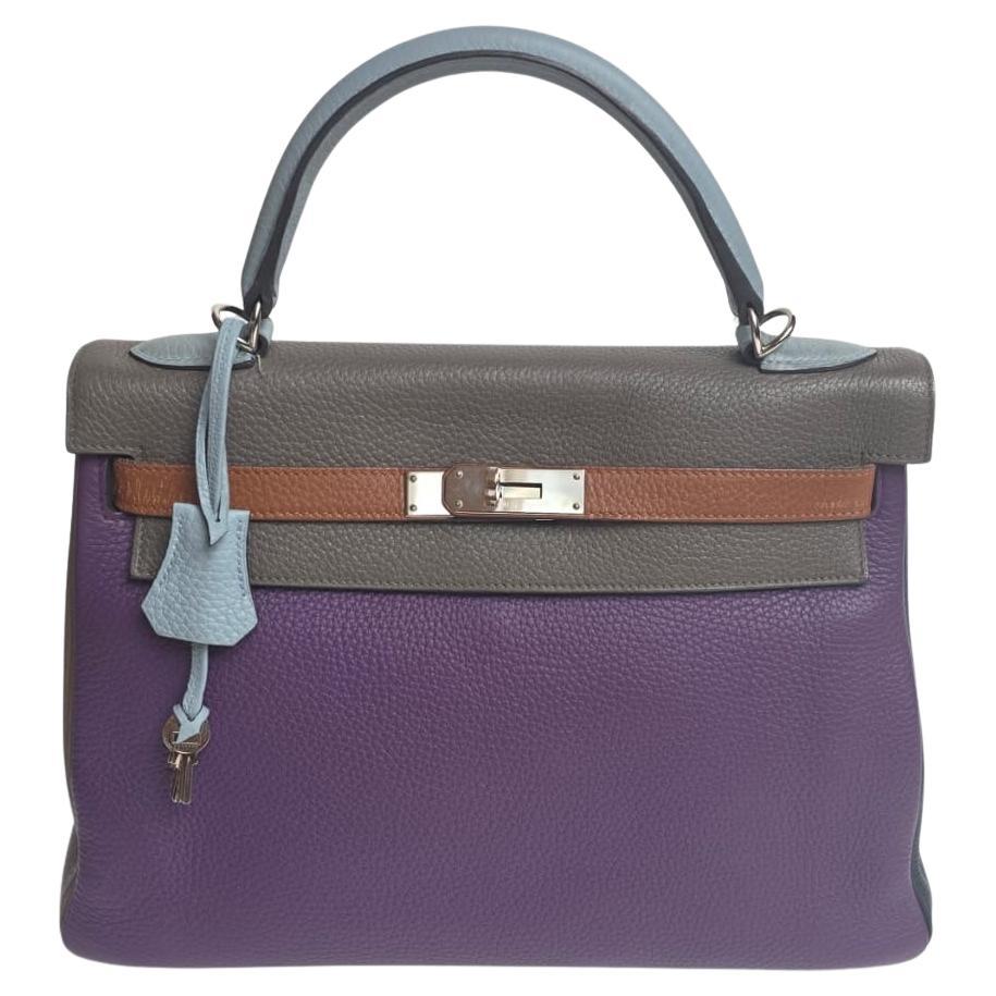 Rare 2012 Hermes Arlequin Clemence Kelly 32 Bag