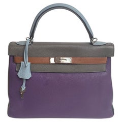Rare 2012 Hermes Arlequin Clemence Kelly 32 Bag