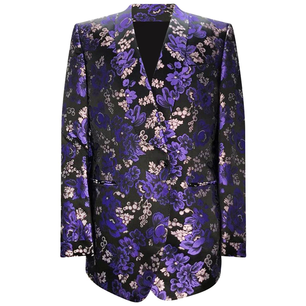 Rare 2014 Look #27 Tom Ford Silk Iridescent Floral Jacquard Jacket 
