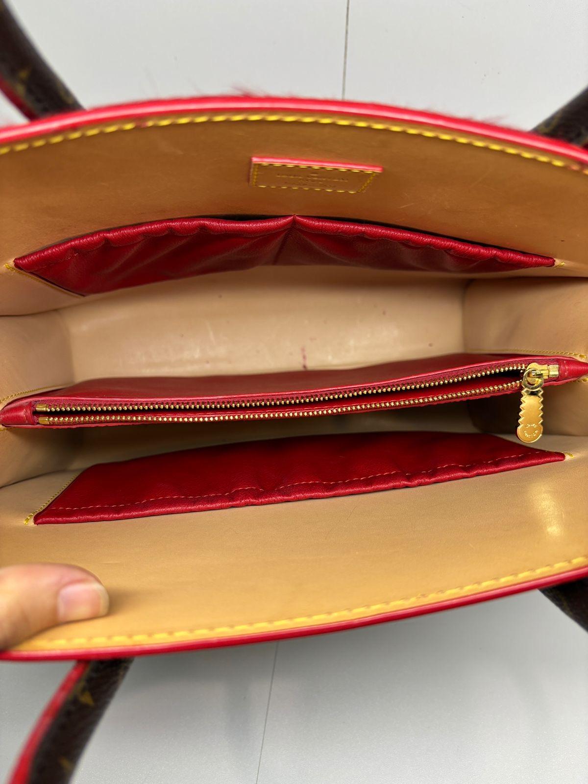 Rare sac à clous Icono Crust Monogram rouge poney de Louis Vuitton x Louboutin, 2014 Unisexe en vente