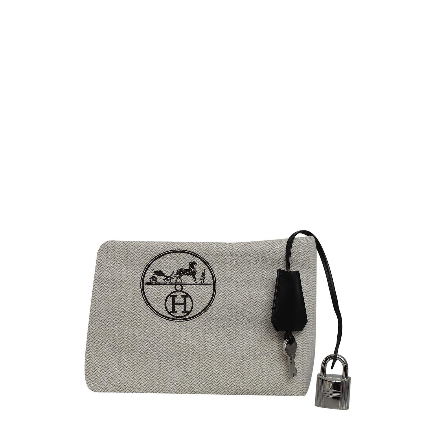 Rare 2015 Noir Evercalf Toile Birkin 50 HAC Flag Bag 2