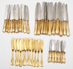 Rare 206-Piece Vermeil Flatware Set for 12 – Hallmarked by J. Roca, Barcelona